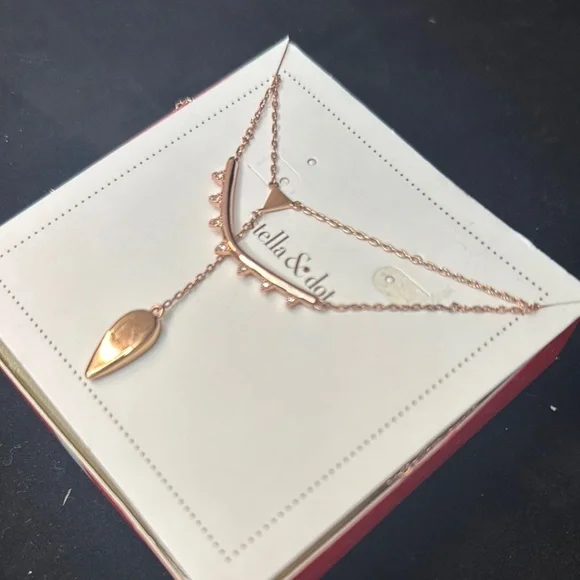 Stella & Dot Tiered Lariat Necklace NWT - Picture 2 of 2